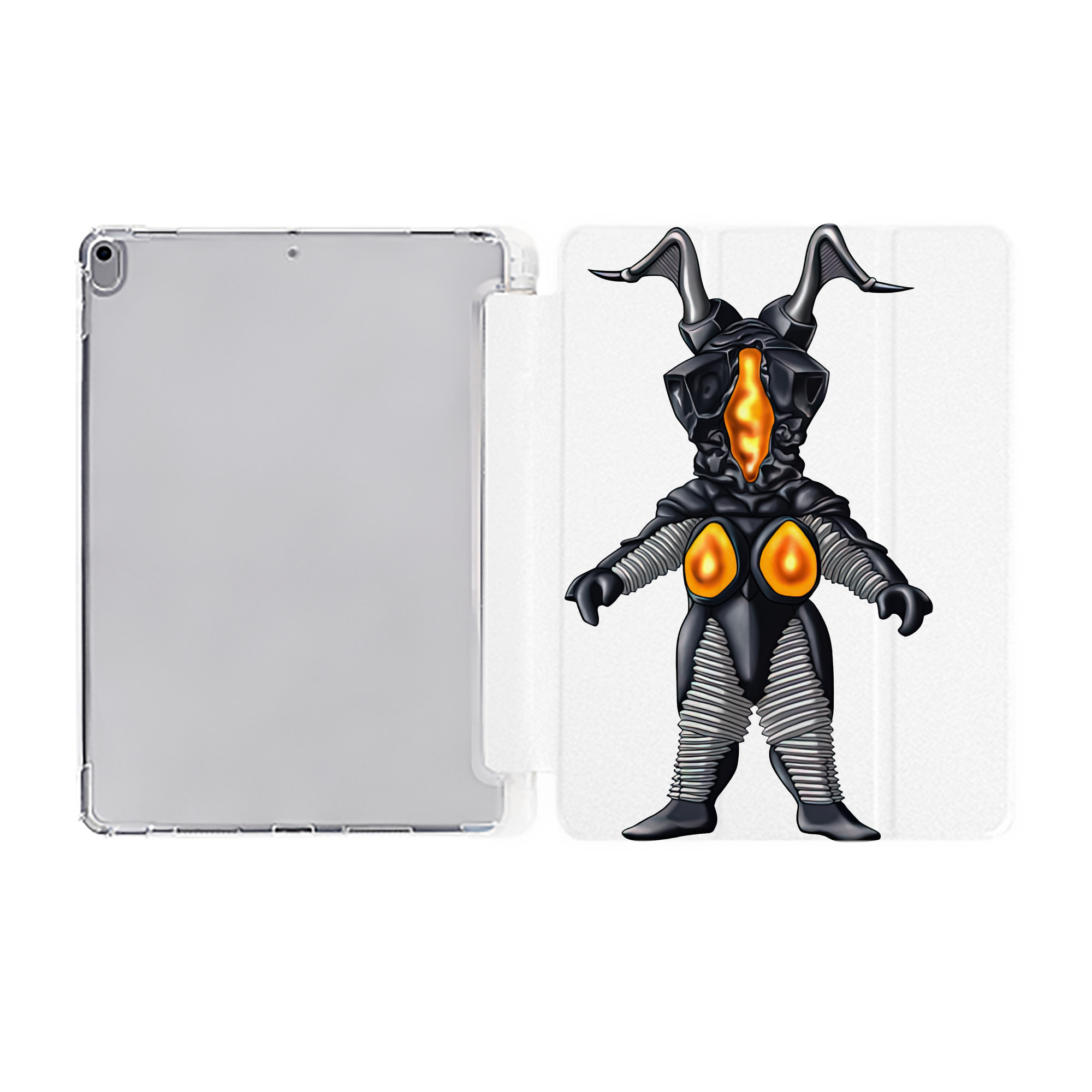 （画像用） ウルトラマン Ultraman IPad ケース ペン収納付き 三つ折りスタンド PUレザー×シリコン 対応機種9.5/10.5/10.9インチ